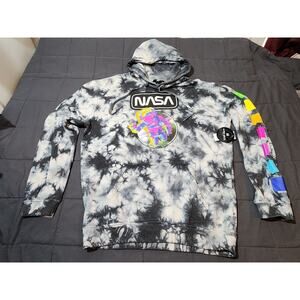 Hyper Space NASA Hoodie Tie Dye Astronaut Graphic Mens Medium NWT